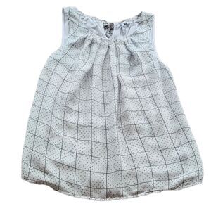 Elle Sleeveless Blouse - White/Black